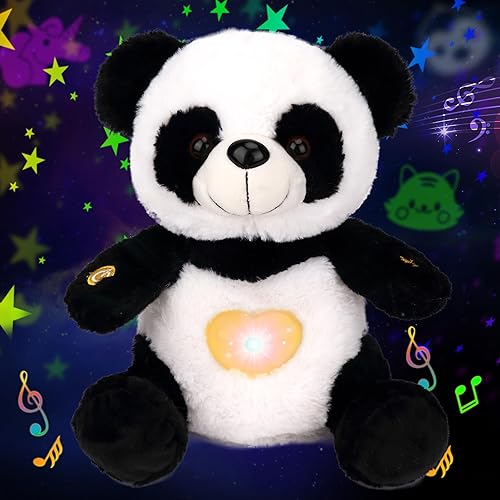Miniatura 15 de Cuteoy - Pingüino de felpa con proyector de estrellas musical, con volumen ajustable, luz nocturna, animales de peluche brillantes, juguetes de