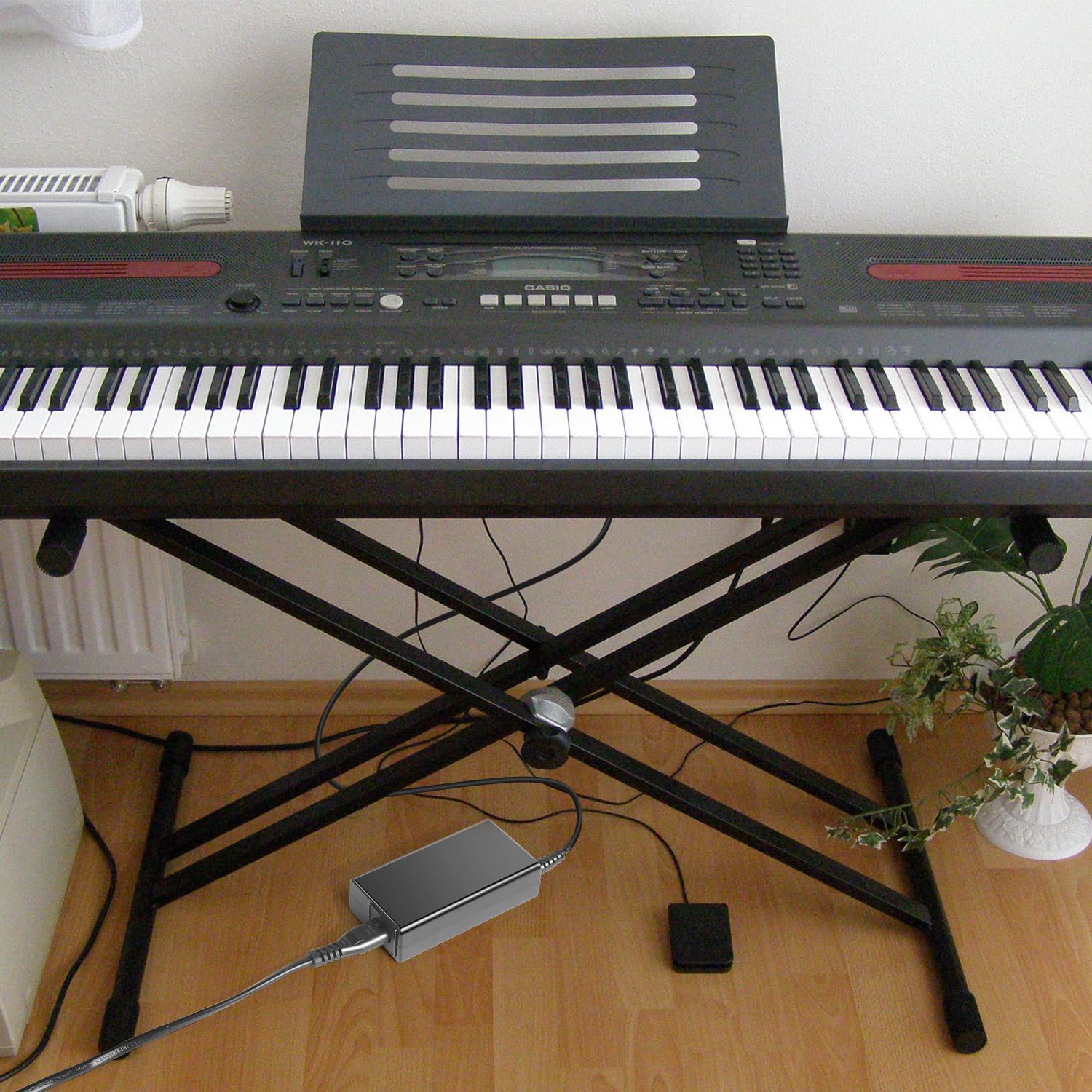 KFD 24V Caricatore Alimentatore per Casio pianoforte AD-E24250LW PSAA60W-240 AD-A24250LW Privia CT-X5000 PX-870 PX-830 PX-850 PX-860 PX-780 MZ-X500 MZ-X30 GP-700 AP-420 AP-450 AP460 Caricabatterie