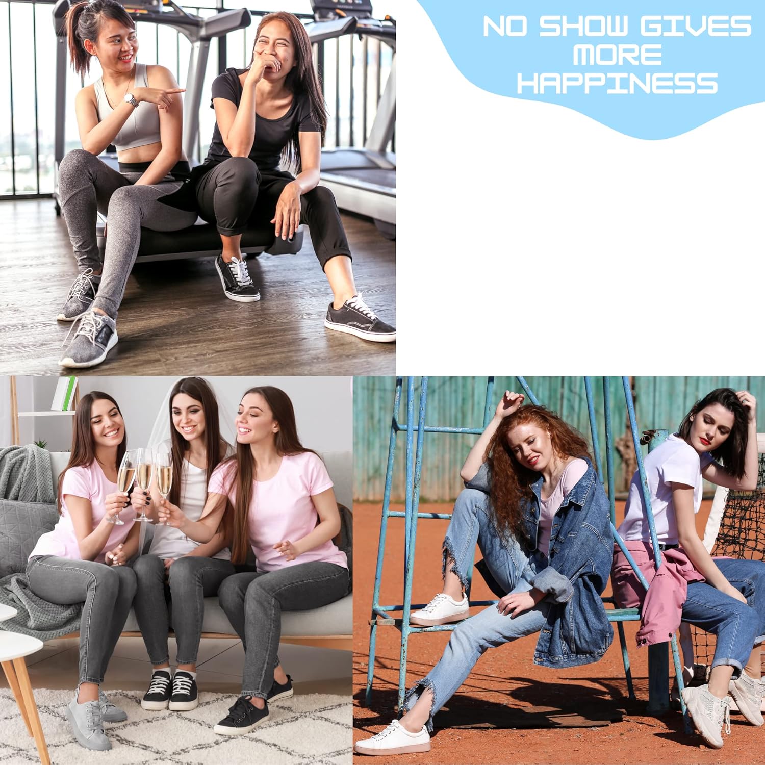 4 Pairs Women No Show Toe Socks Five Finger Liner Socks Non-Slip for Sneaker Boat Shoes - Image 7