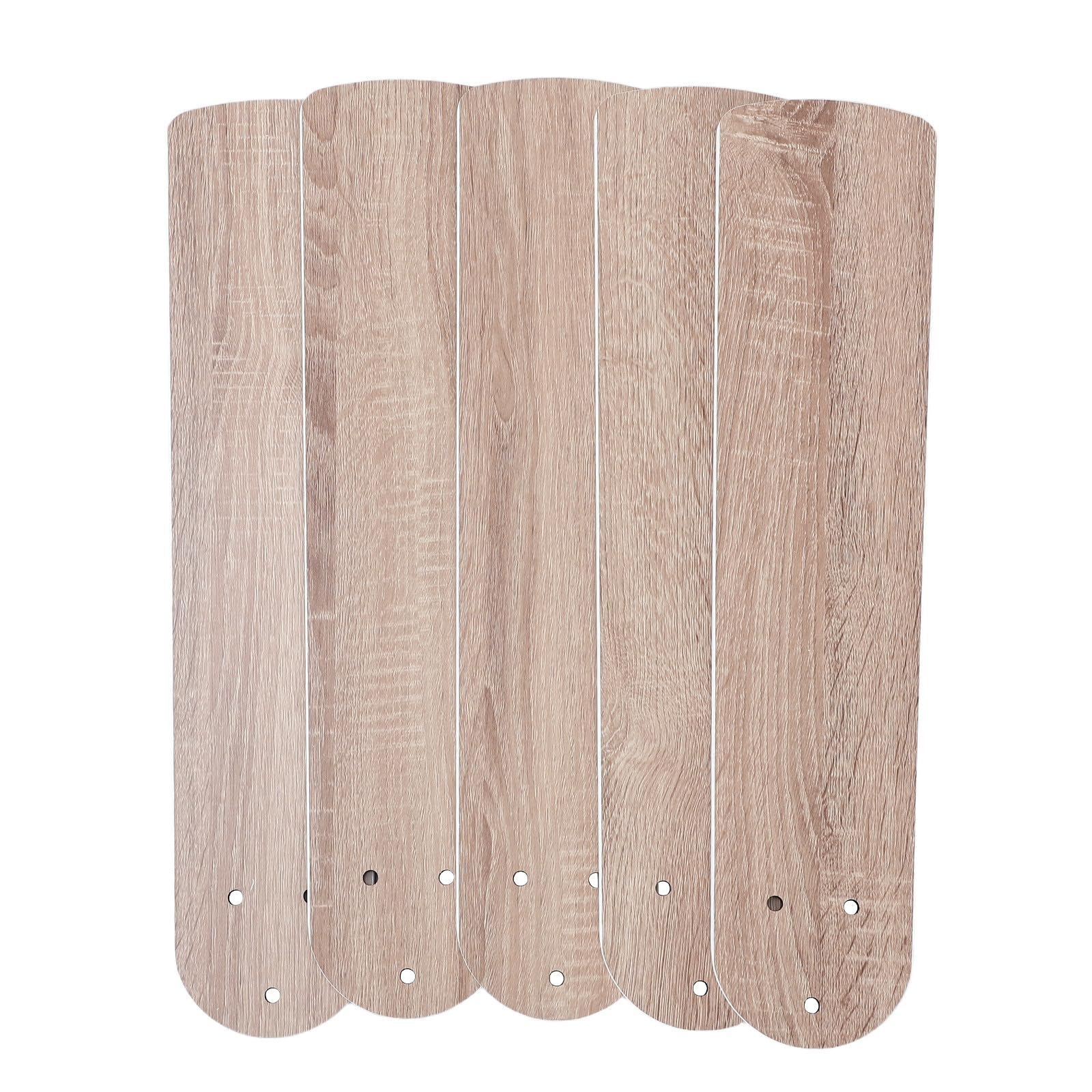 5 pale di ricambio per ventilatore a soffitto in legno rustico - Bracci con pale in legno tradizionali - del ventilatore verniciabili per cucina e sala da pranzo 20,47x4,8"