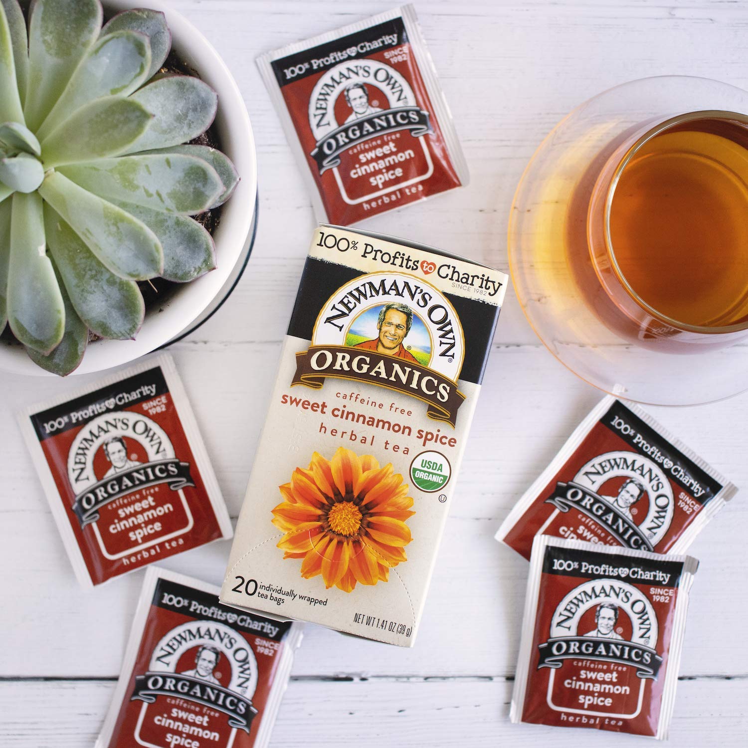 Newman's Own Organic Sweet Cinnamon Spice Herbal Tea