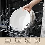 MALACASA Salad Des bols, 114 OZ(10") Ensemble de grands bols de service 2, Plats de mélange de porcelaine blanche pour la cuisine, bols de service pour salade, soupe, pâtes et dîner, grand bol pour entrer, Series Régulière