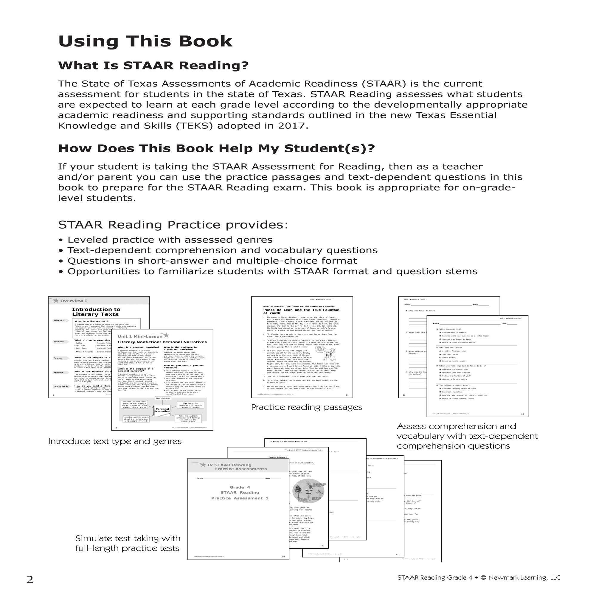 Staar Reading Practice Grade 4 Teacher Resource