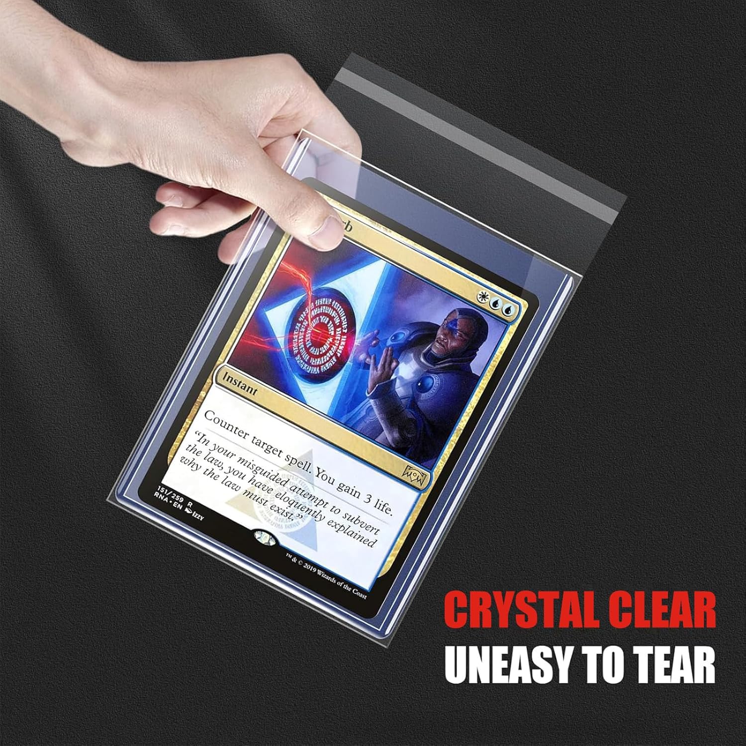 300ct Triple Protections Card Sleeves for Cards, Premium TopLoads for Cards, 3"x4" Card Hard Plastic, Sports Trading Card Holder (100 TopLoads +100 Penny Sleeves + 100 Resealable Penny Sleeves)