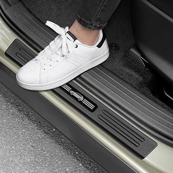 4PCS Door Sill Protector Compatible with Mazda 2023-2026 CX50 CX-50 Accessories Matte Black ABS Plastic Material Automobile Door Entry Guards