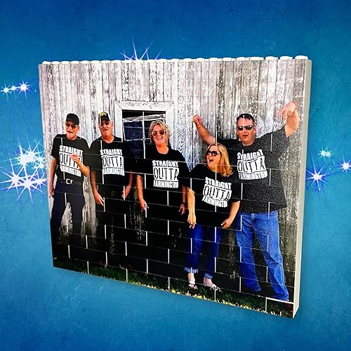 BRICK YOUR PIC Rompecabezas de fotos personalizado con bloques de construcción, regalos personalizados únicos para adultos, parejas, familiares o