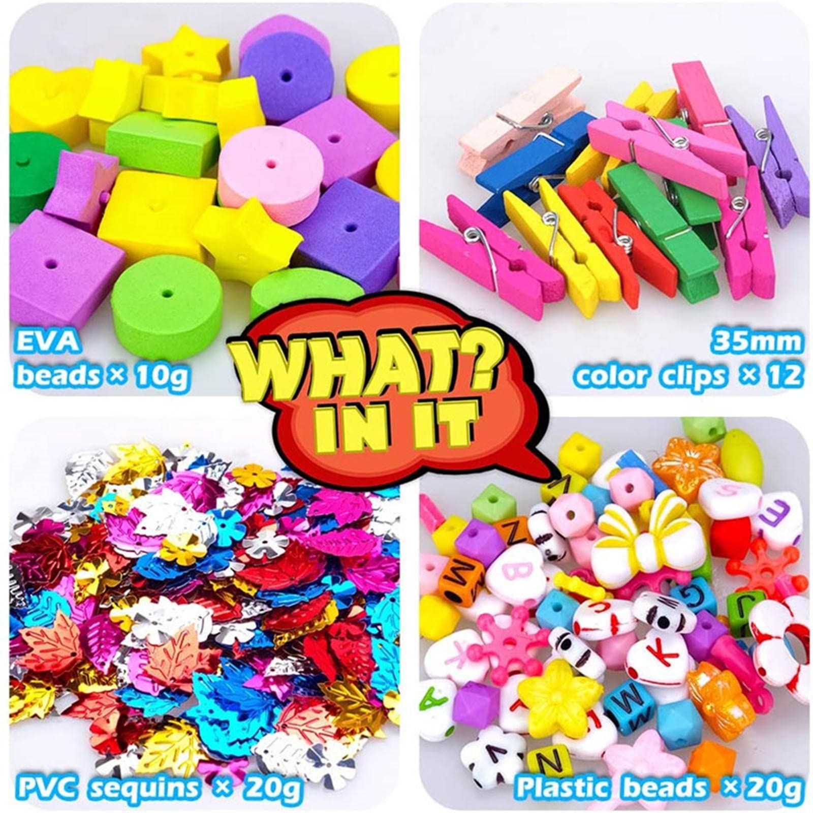 Qianly 1200 Stück Bastelset DIY Bastelmaterial Kinder Handarbeitsset Kreativset Kunsthandwerk Aus Plüsch für Talentförderung Heimdekoration, Mehrfarbig