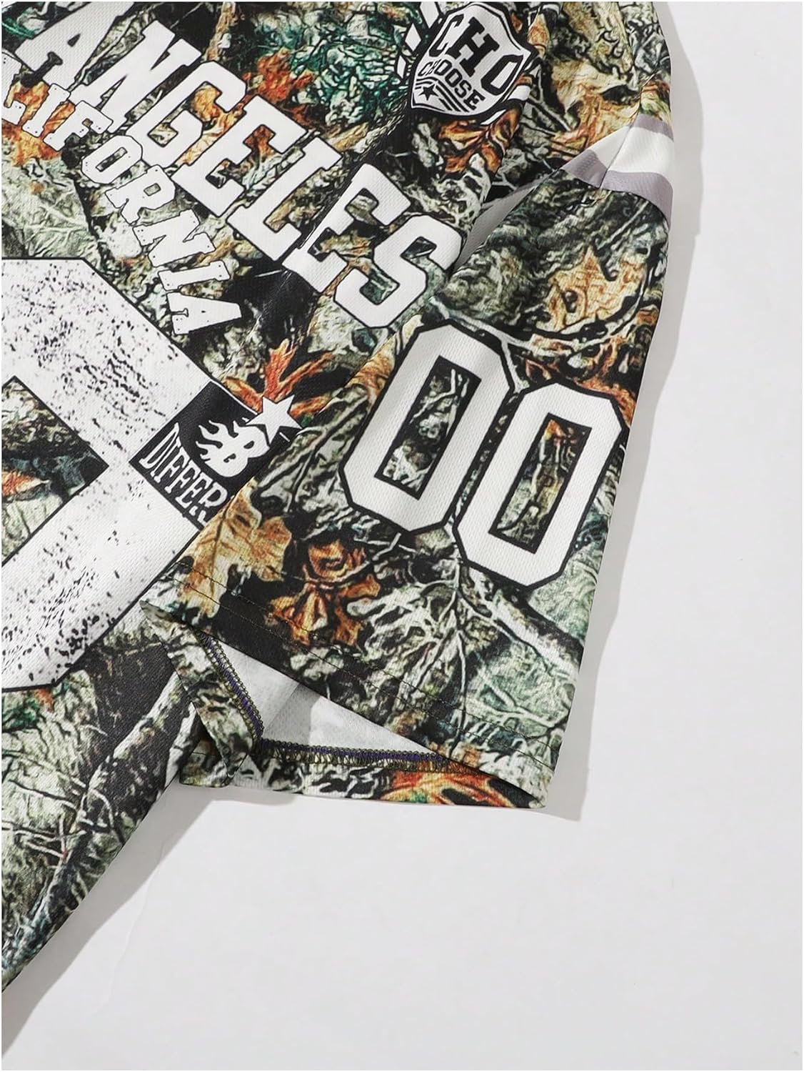 QJQ Men's Jersey Shirts Short Sleeve Crewneck Camo Graphic T Shirts Y2k Baggy Oversized Tee Summer Tops Streetwear - Image 4