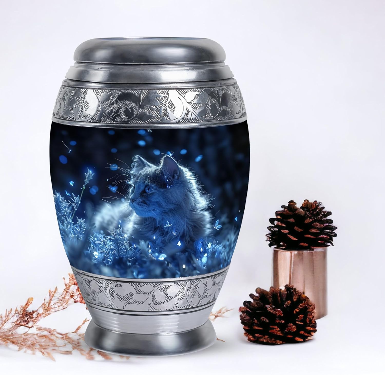 Pet Urn Cat Urns for Ashes - Urns for Ashes - Cremation Companion Urns - Funeral Urns for Human Ashes Adult - Cremation Urn for Adults - Urn for Adult Male (10 inch)