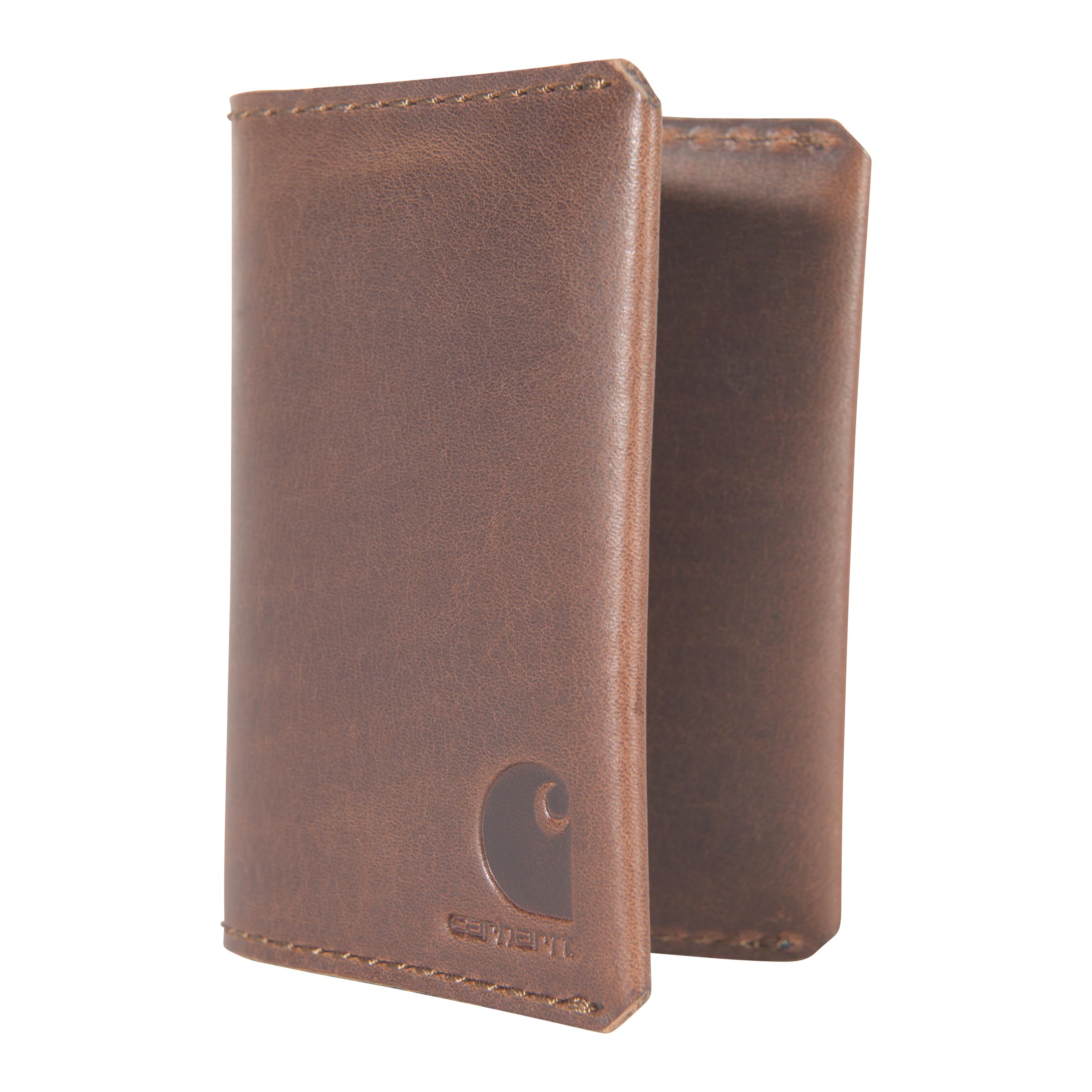 Carhartt Billetera Plegable y Duradera para Hombre, Disponible en Estilos de Cuero y Lona