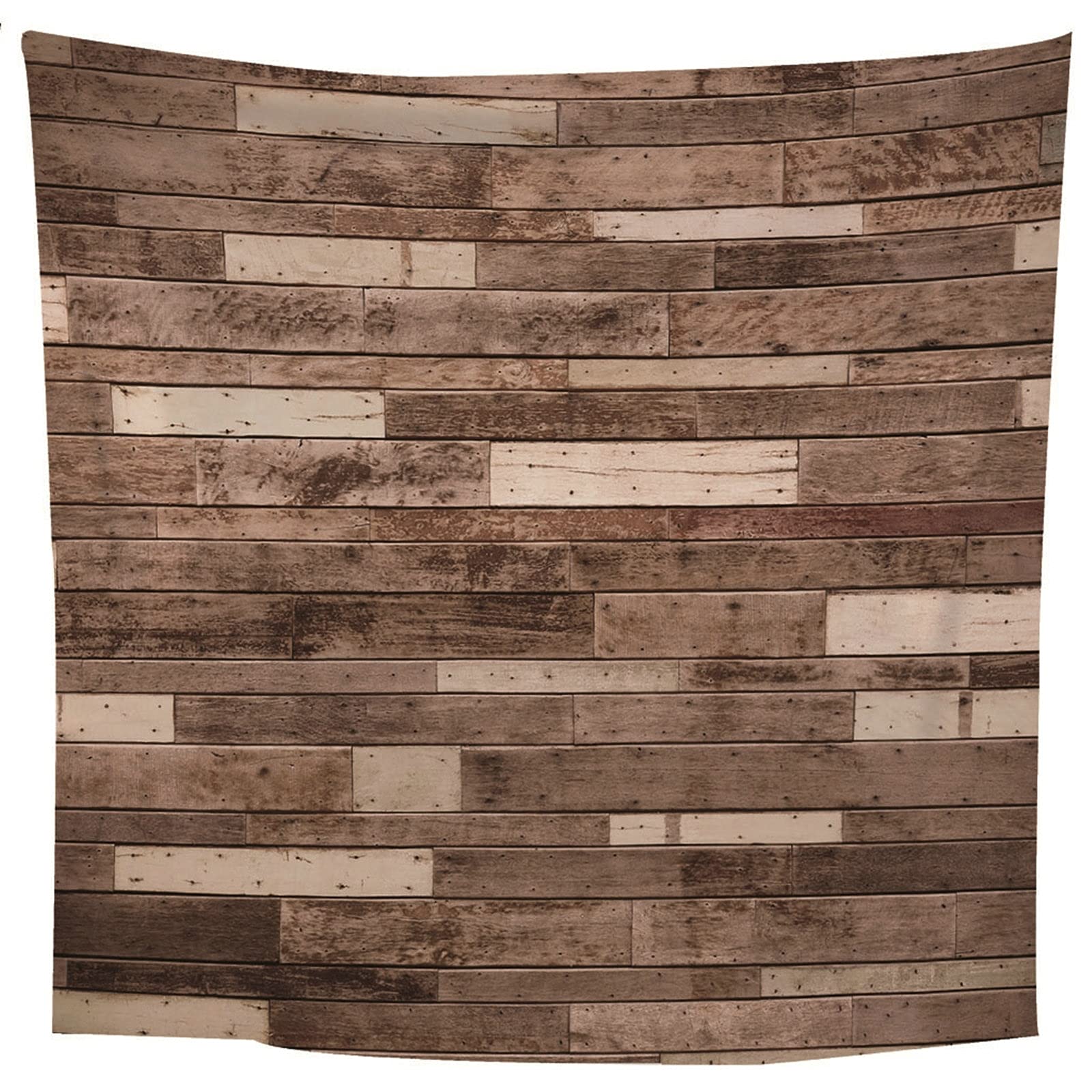 Aeici Tela Pared Playa, Tapiz Pared Decoracion Playa Tapiz de Pared Suelo de Madera Tapiz- marrón, 240x220CM