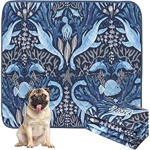 BVAGSS Washable Pee Pads for Dogs, 2 Pack Reusable Leakproof Puppy Wee Wee Pad, Non-Slip Waterproof Pet Training Pads, Super Absorbent Whelping Pads XH081 Dino Navy, 36X24 Inch Pack of 2