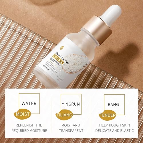 Miniatura 8 de Set de cuidado de la piel de arroz, 7 piezas de cuidado facial hidratante para mujeres, antioxidante, mejora la piel, juegos de cuidado facial de