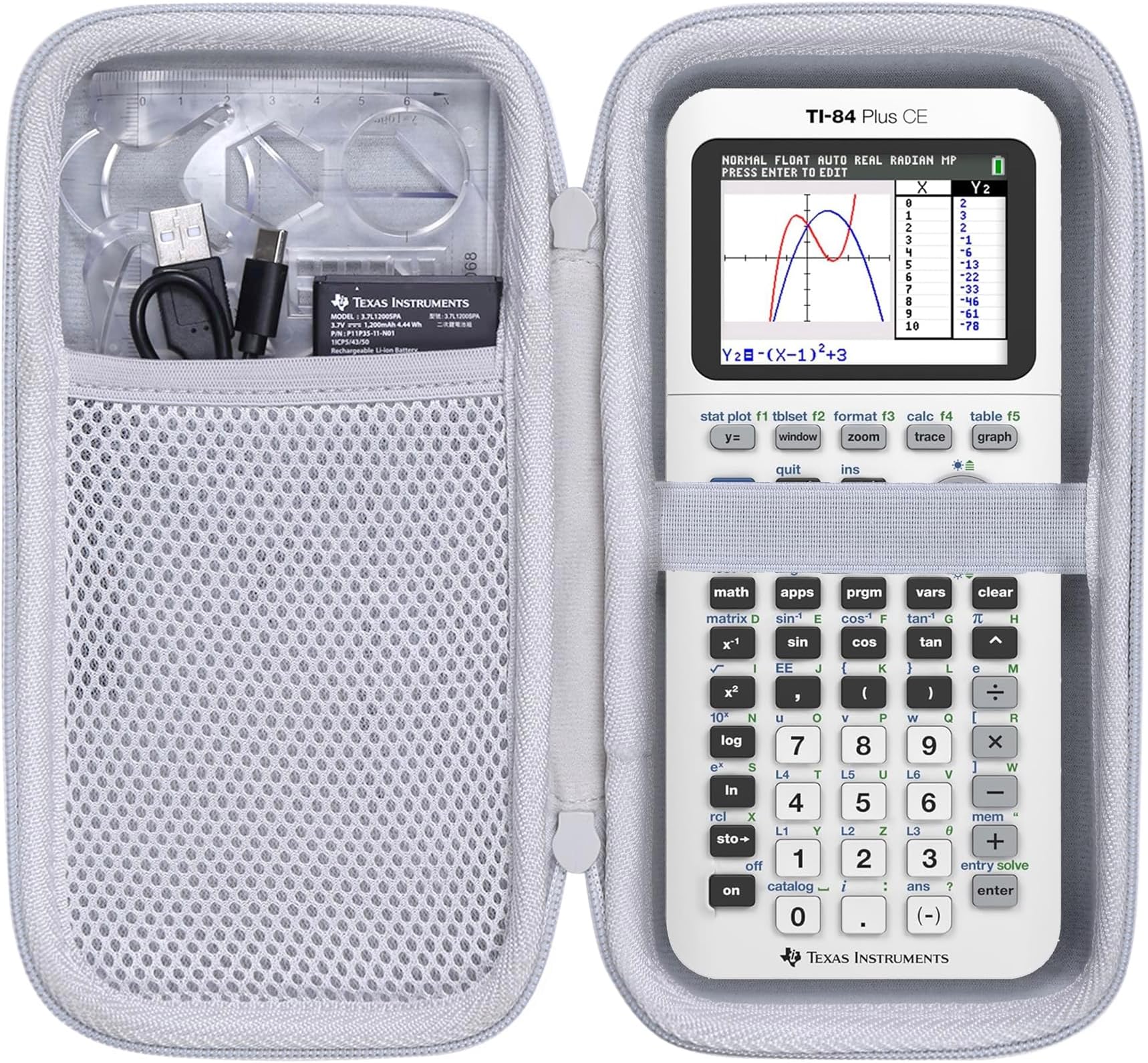Amazon.com: Hard Case Compatible with Texas Instruments TI-84 Plus CE ...