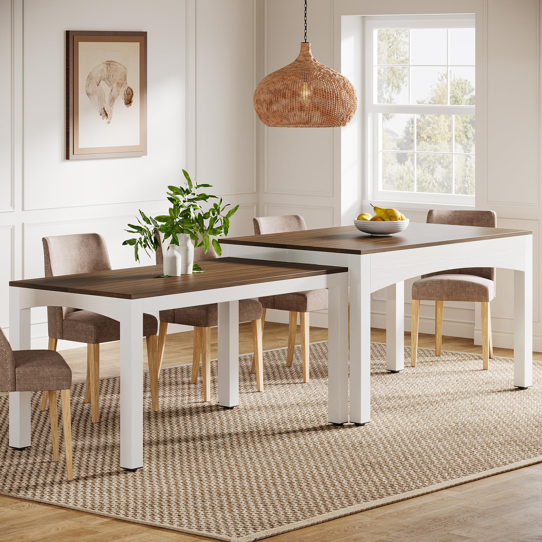 Tribesigns Extendable Dining Table for 6-10 People, 94.49