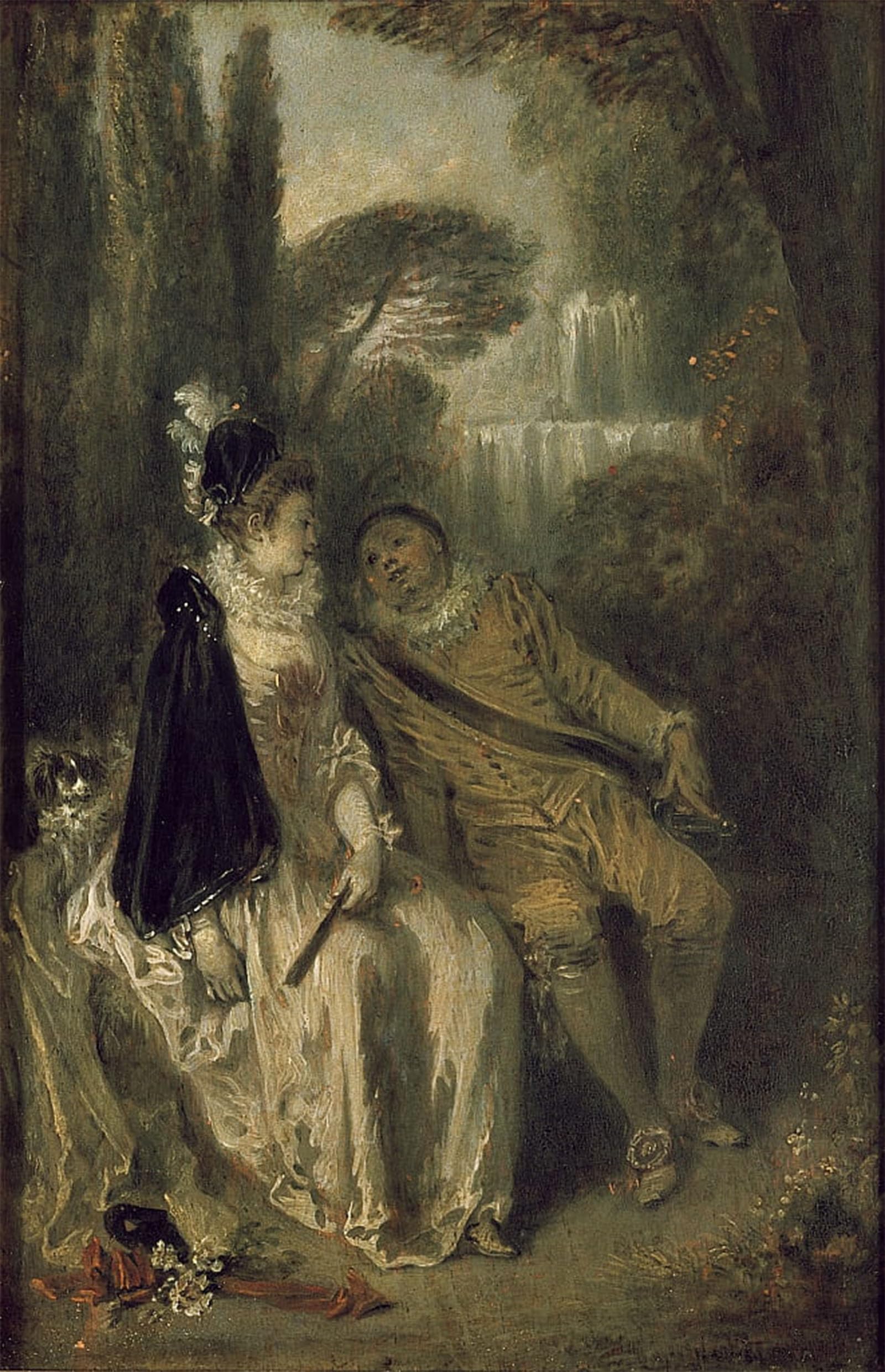 Impression tableaux graffiti art mural moderne poster Watteau