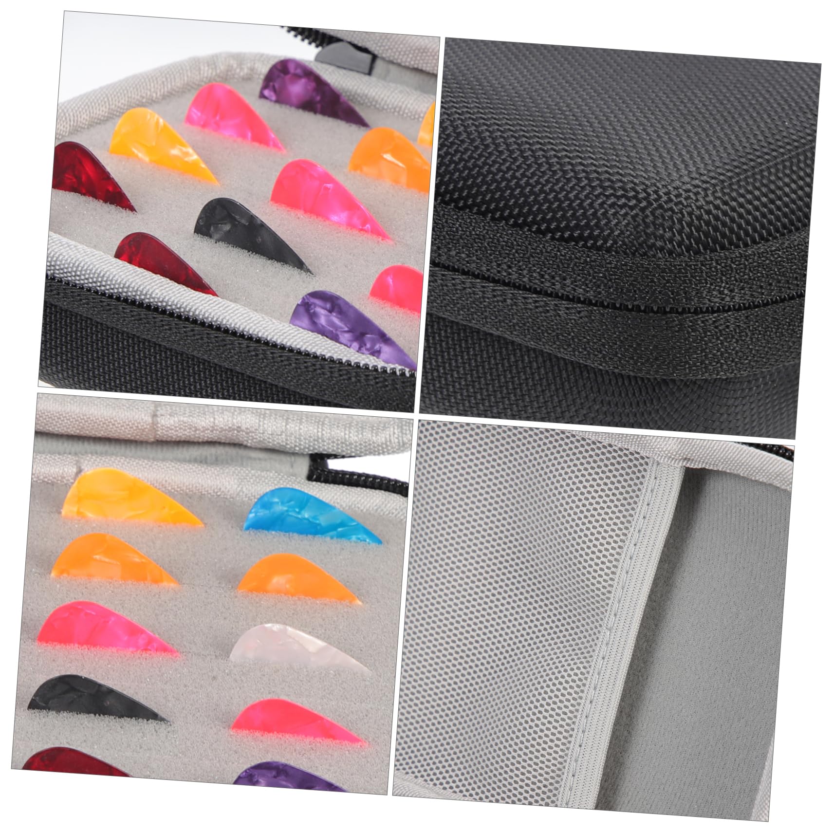 ibasenice 3 Sets Folk Elektrische Gitarre Picks Set mit Lagerung Tasche Plektren für Gitarristen