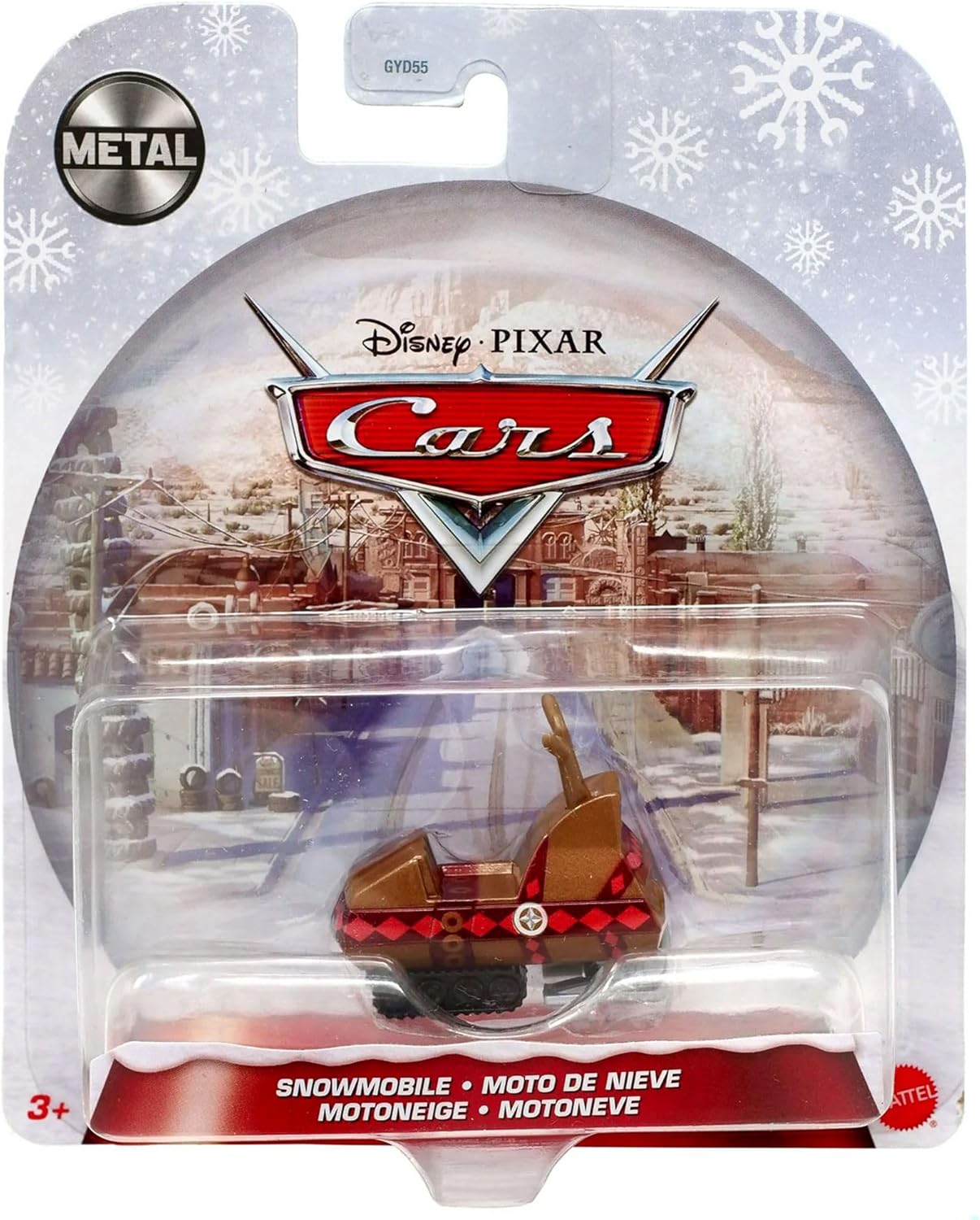 Disney Pixar Cars Holiday Christmas Special Edition Winter Series 3‑Car Die‑Cast Bundle – Mater, Lightning McQueen & Snowmobile, 1:64 Scale, Ages 3+ (Pack of 3)