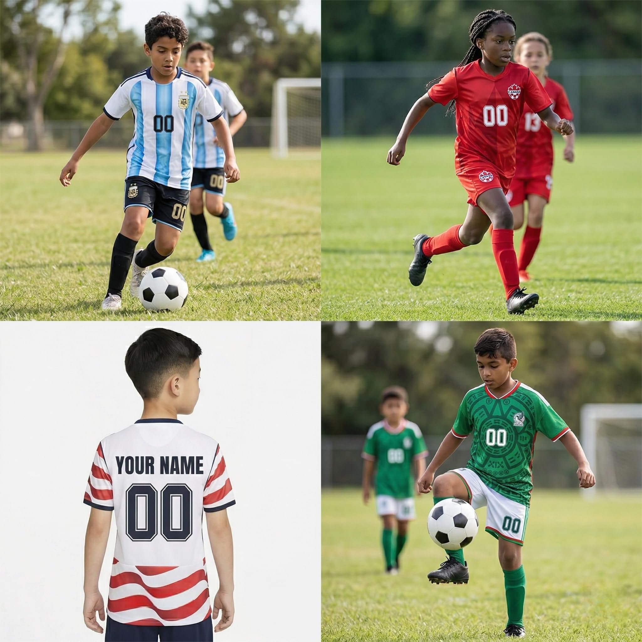 2026 Fan Soccer Jersey for Kids and Adult Personalised International Jersey with Name Number - 5
