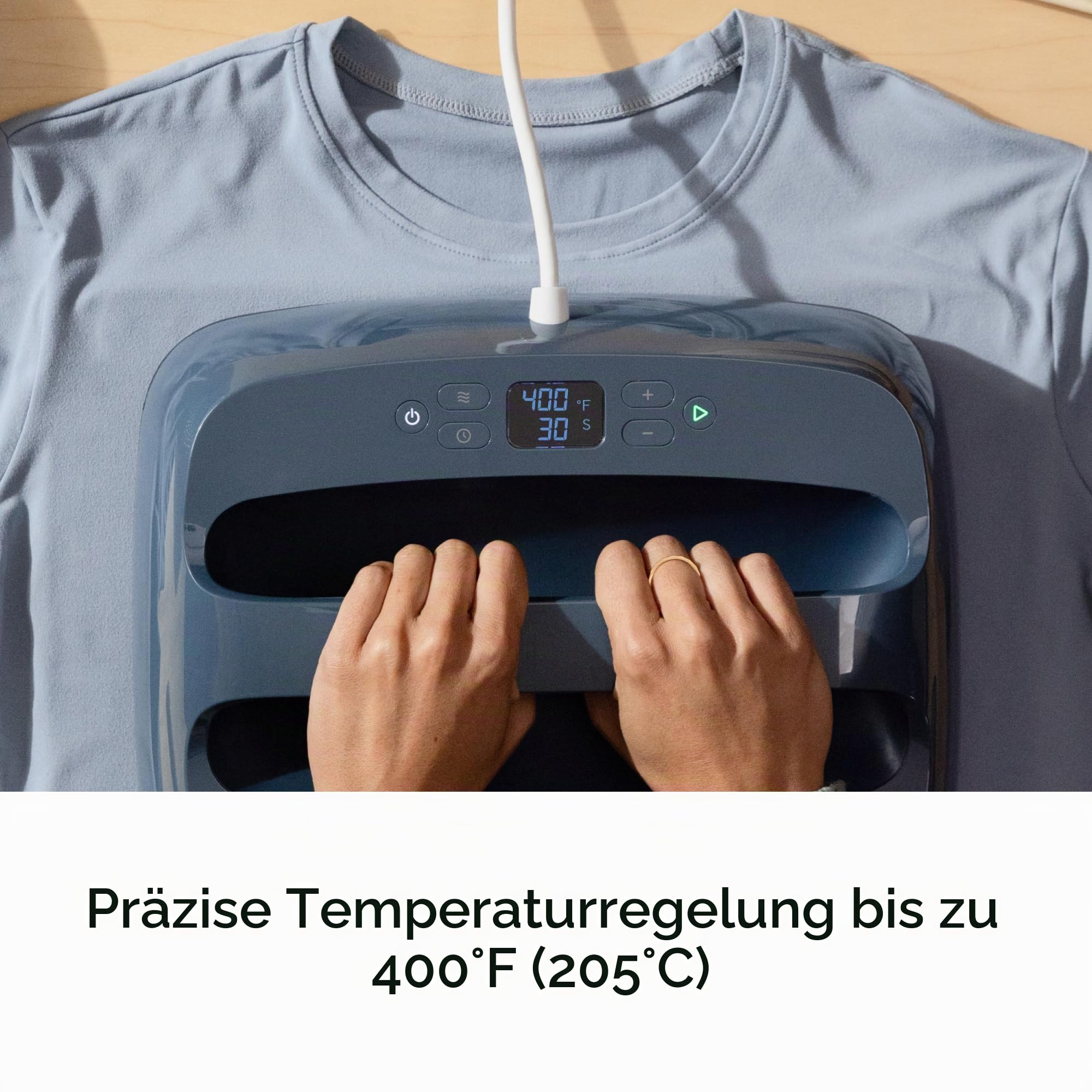 Cricut EasyPress SE-Wärmepresse 30,5 x 25,4 cm + Cricut EasyPress Matte, 30,5 x 30,5 cm – Wärmeübertragungsmaschine für T-Shirts, Sweatshirts, Decken, Kissen und mehr – einfach zu bedienen – Blau