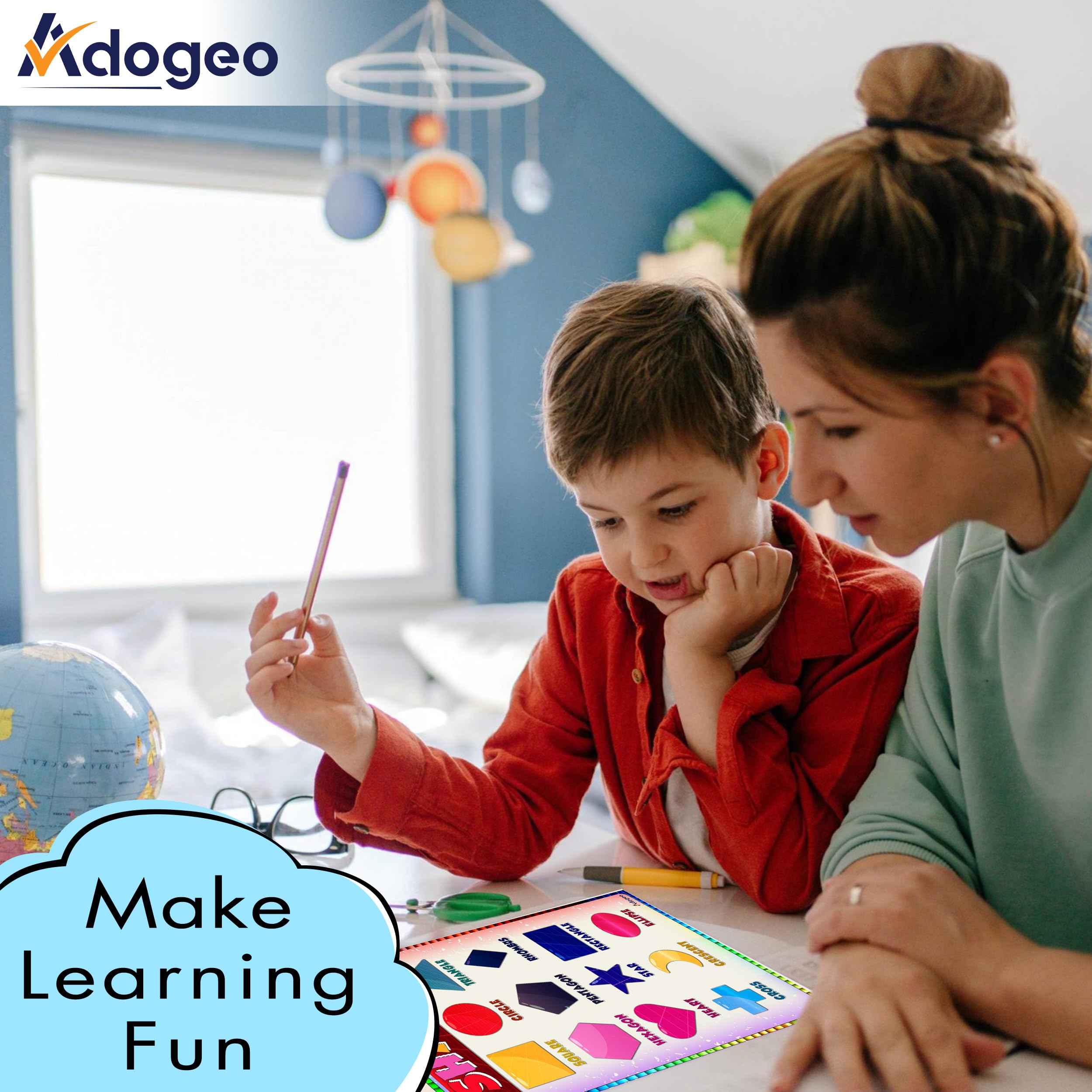 Set of 12 Educational Posters for Preschoolers & Toddlers - Alphabet, Numbers, Shapes, Colors, Seasons, and More | Must-Have Classroom Materials for Kindergarten | Days of the Week, and ABC Alphabet - Image 7