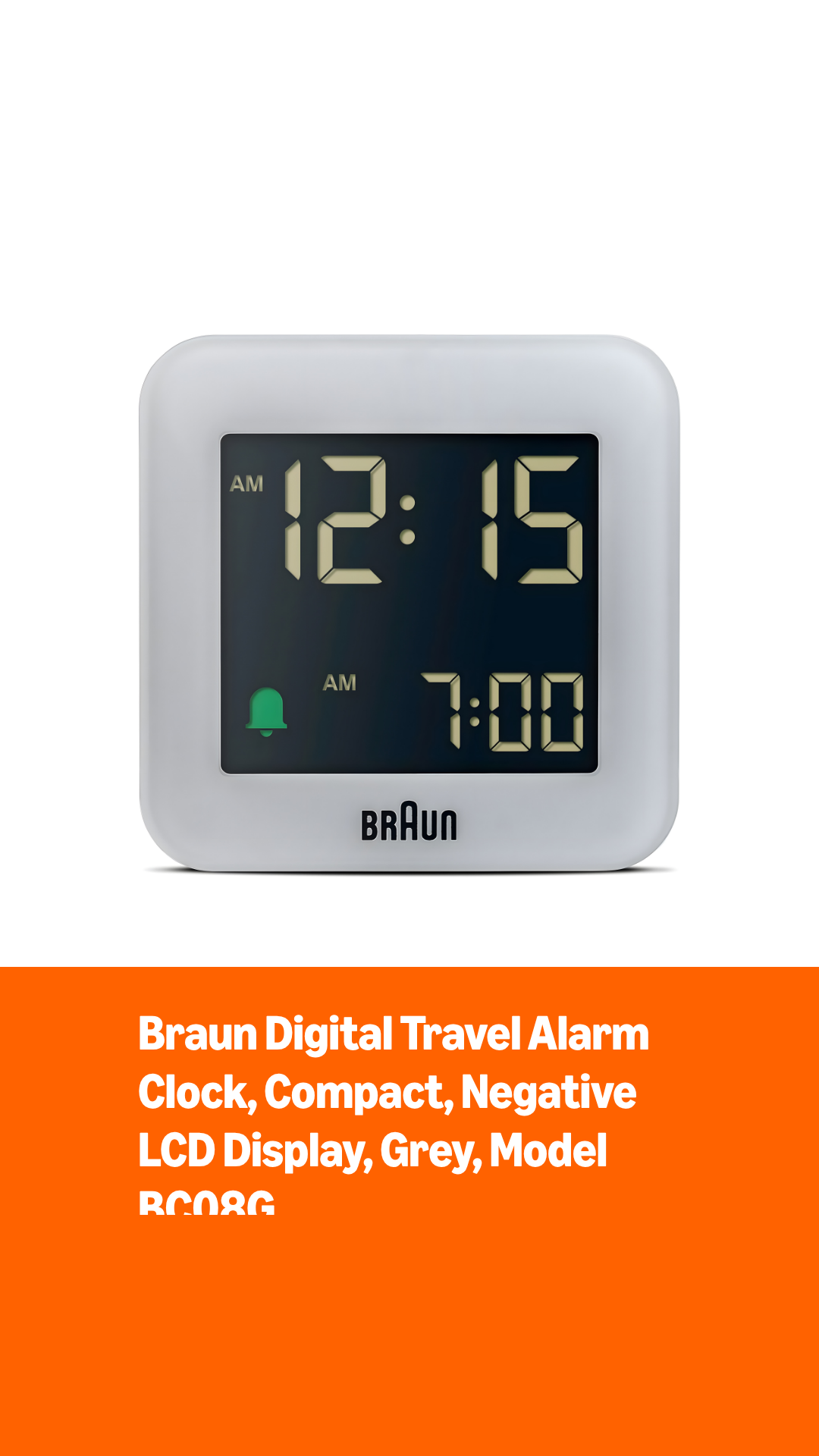 Amazon.com: Braun Digital Travel Alarm Clock with Snooze, Compact