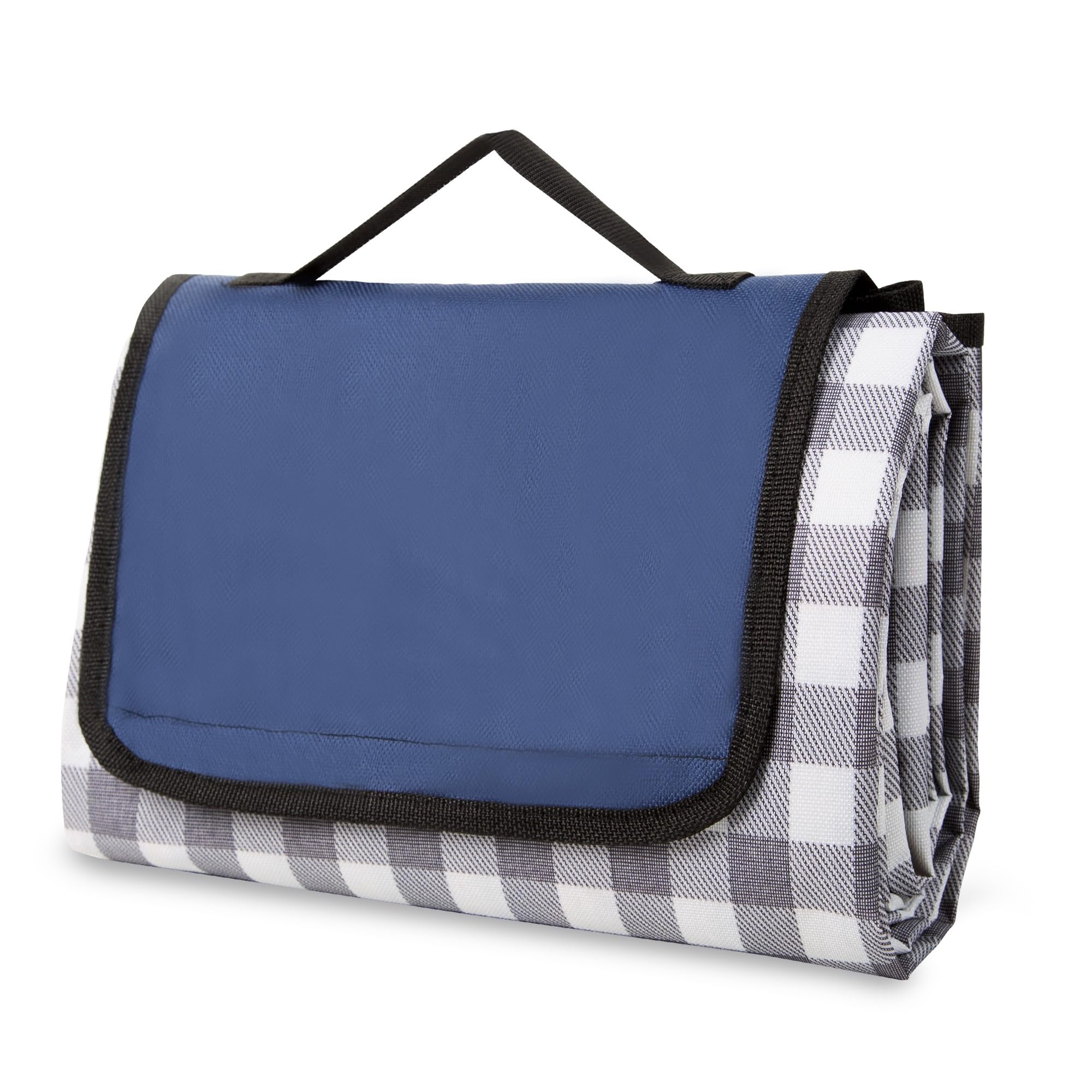 Albert Austin Foldable Picnic Blanket with Waterproof Backing 200x140cm Quick Dry Beach Mat Slip Resistant Beach Blanket Easy Wash Lightweight Picnic Mat for Outdoor Travel Camping Park Hiking (Blue)