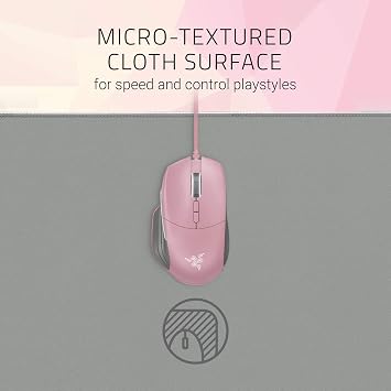Razer Goliathus Extended Chroma Quartz - Extra-large soft XXL gaming mouse mat with RGB lighting (cable holder, fabric surface, quilted edge, optimized for all mice) pink