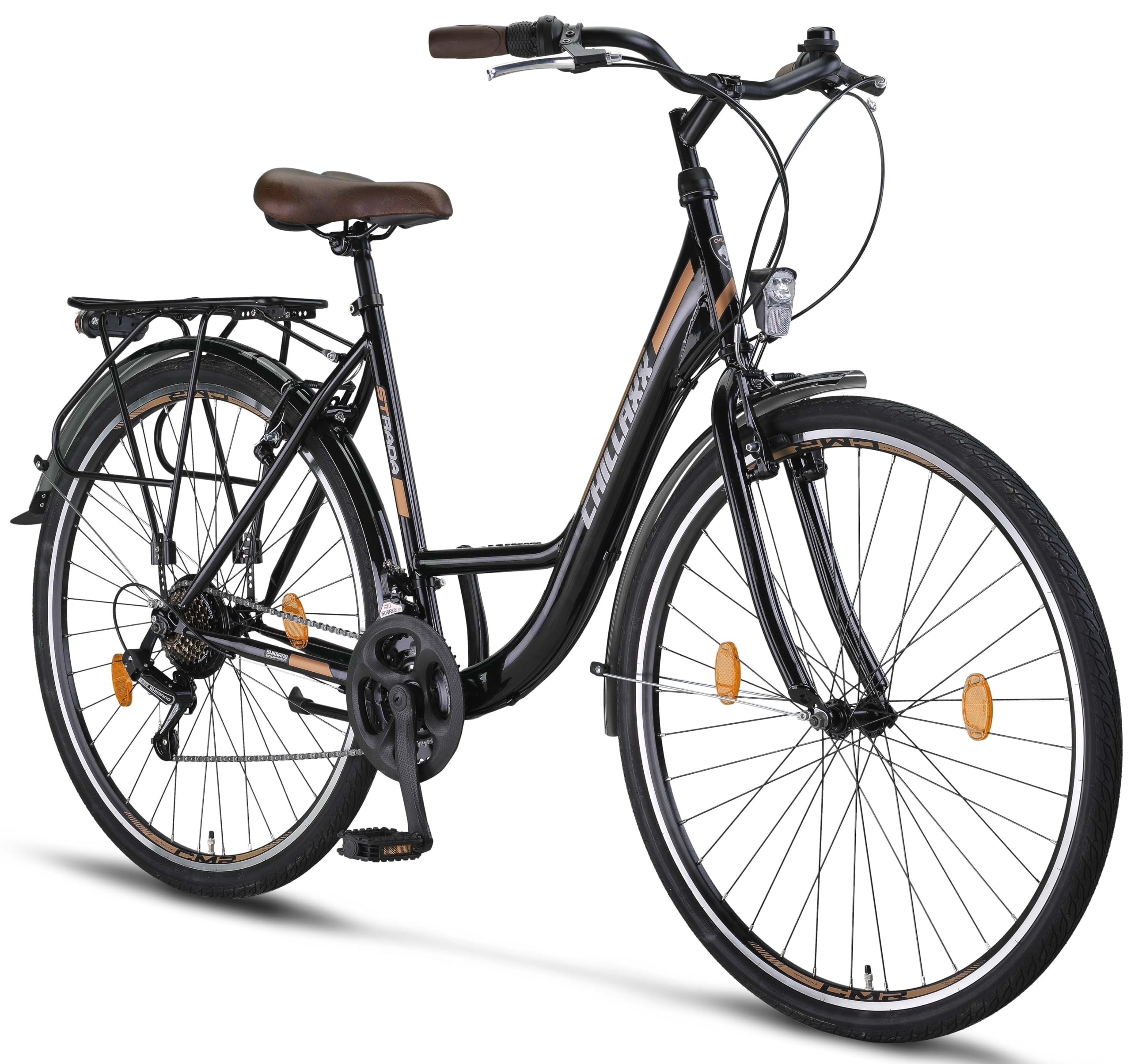 Chillaxx Bicicleta Strada Premium City Bike en 26 y 28 pulgadas – Bicicleta para niñas, niños, hombres y mujeres – 21 velocidades – Bicicleta holandesa City Bike
