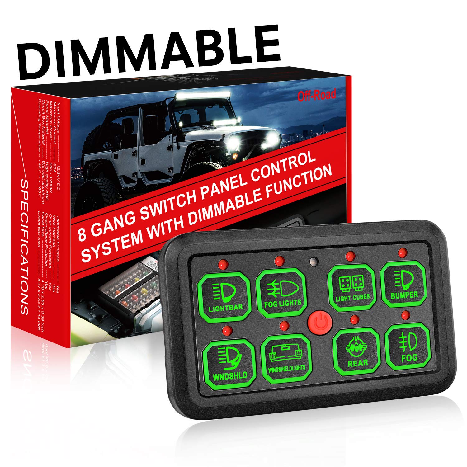 Buy 8 Gang Switch Panel Automatic Dimmable, Wayup Circuit Control Box