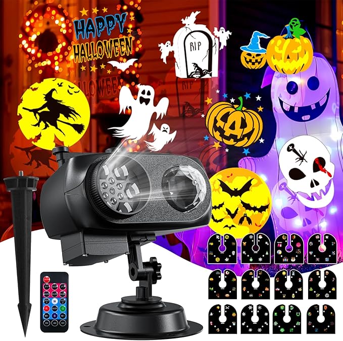 Christmas Halloween Projector Lights Outdoor Holiday Projector