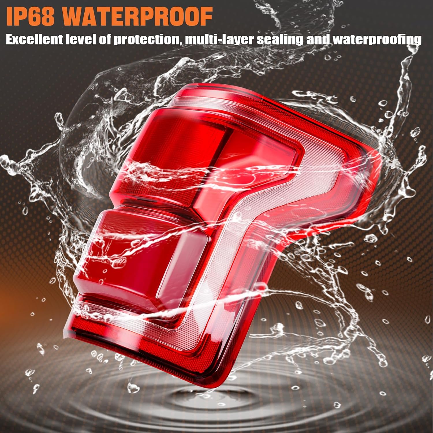 LED Tail Lights Assembly with Blind Spot Fit Ford F150 F-150 2015 2016 2027 Rear Right Passenger Side Brake Back Cover Taillights HL3Z-13404-D HL3Z13404D HL3Z-13404-DCP(Module NOT Included)