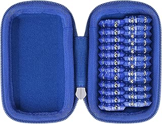 Khanka Hard Carrying Case Replacement for Speks Geode Magnetic Fidget Sphere - Pentagons 12-Piece Set - Slate, Holds 24 Pieces Magnetic Fidget Sphere, Case Only (Blue)
