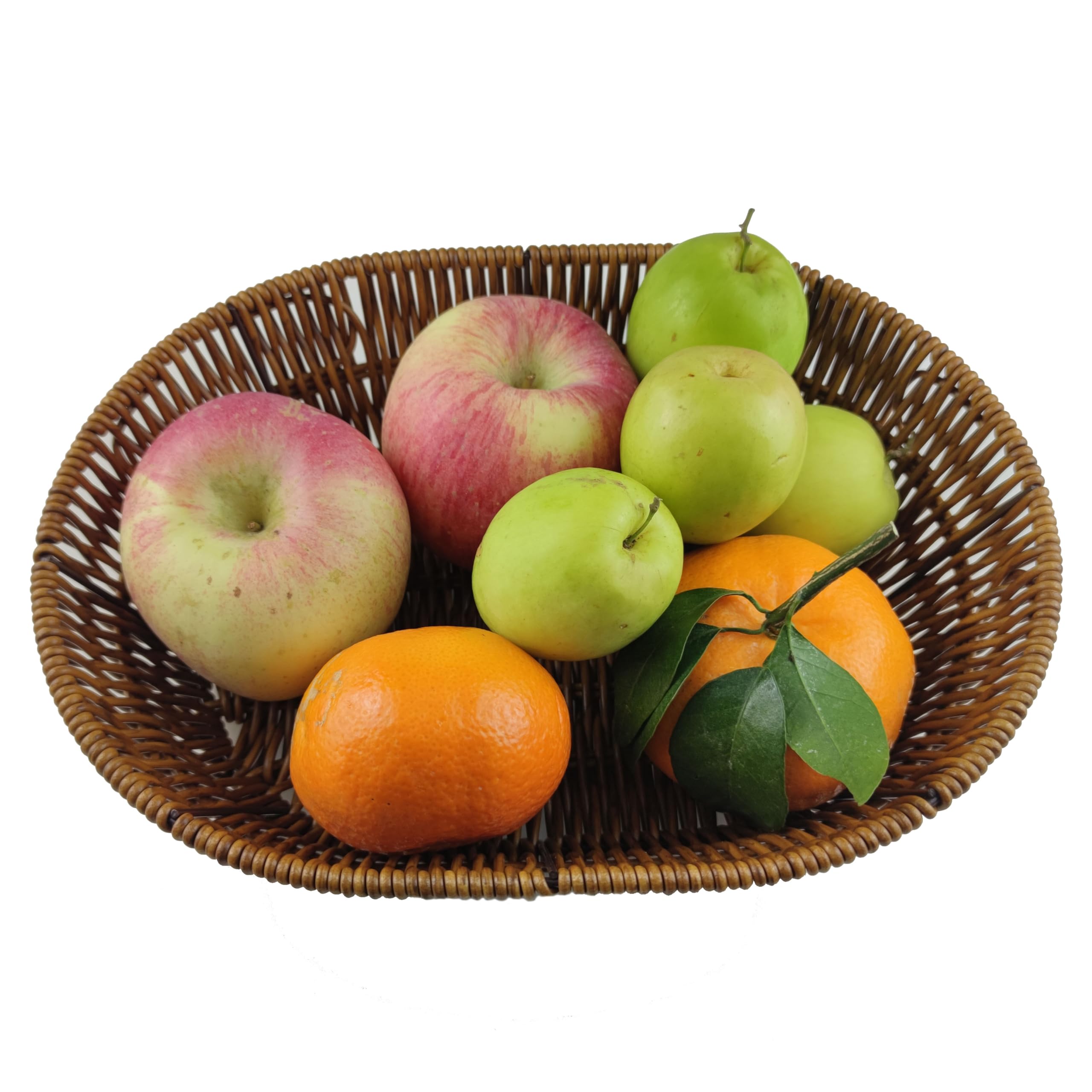 Canastas de mimbre para pan, bandejas de mesa para servir alimentos, cesta de almacenamiento tejida a mano, cesta de frutas y verduras, cesta de cosméticos para el hogar, restaurante,
