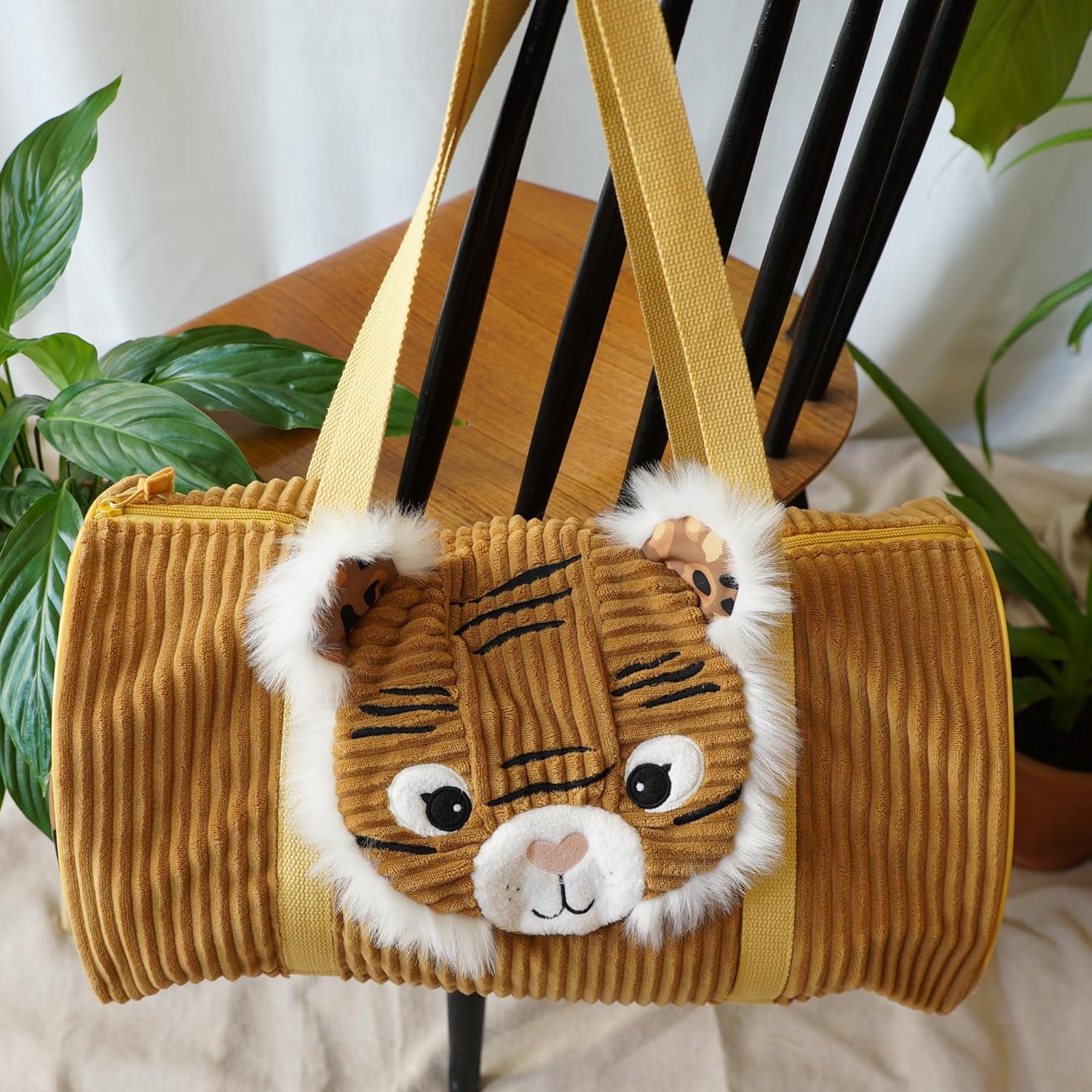 Les Déglingos - Speculos le Tigre - Sac à Langer - Sac Week-end - Voyages - Pour Enfants - Ideal Pour partir en vacances - Spacieux - Ultra Doux - Peluche