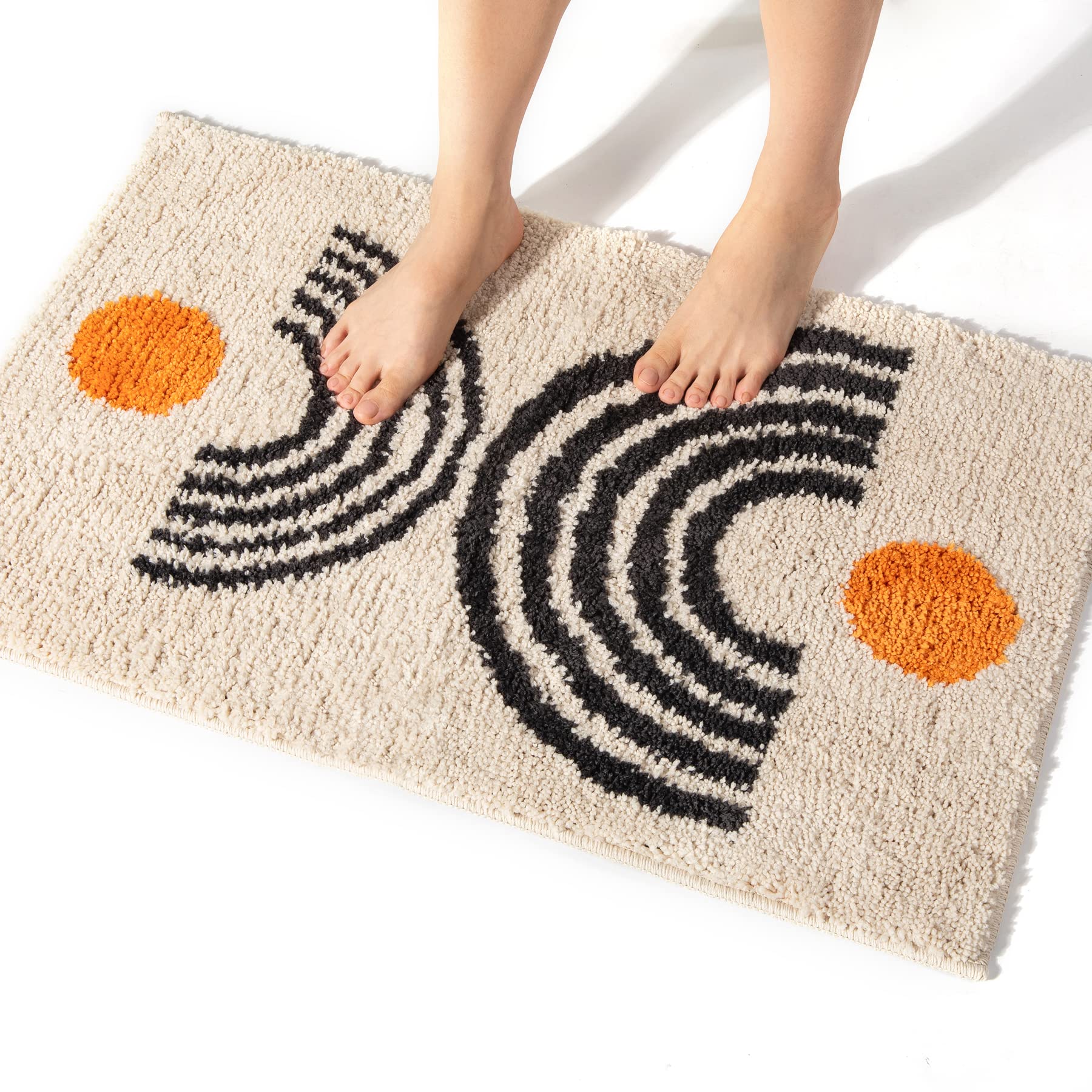 Amazon.com: DBJOY Boho Bathroom Rugs Non-Slip Abstract Bath Rugs ...