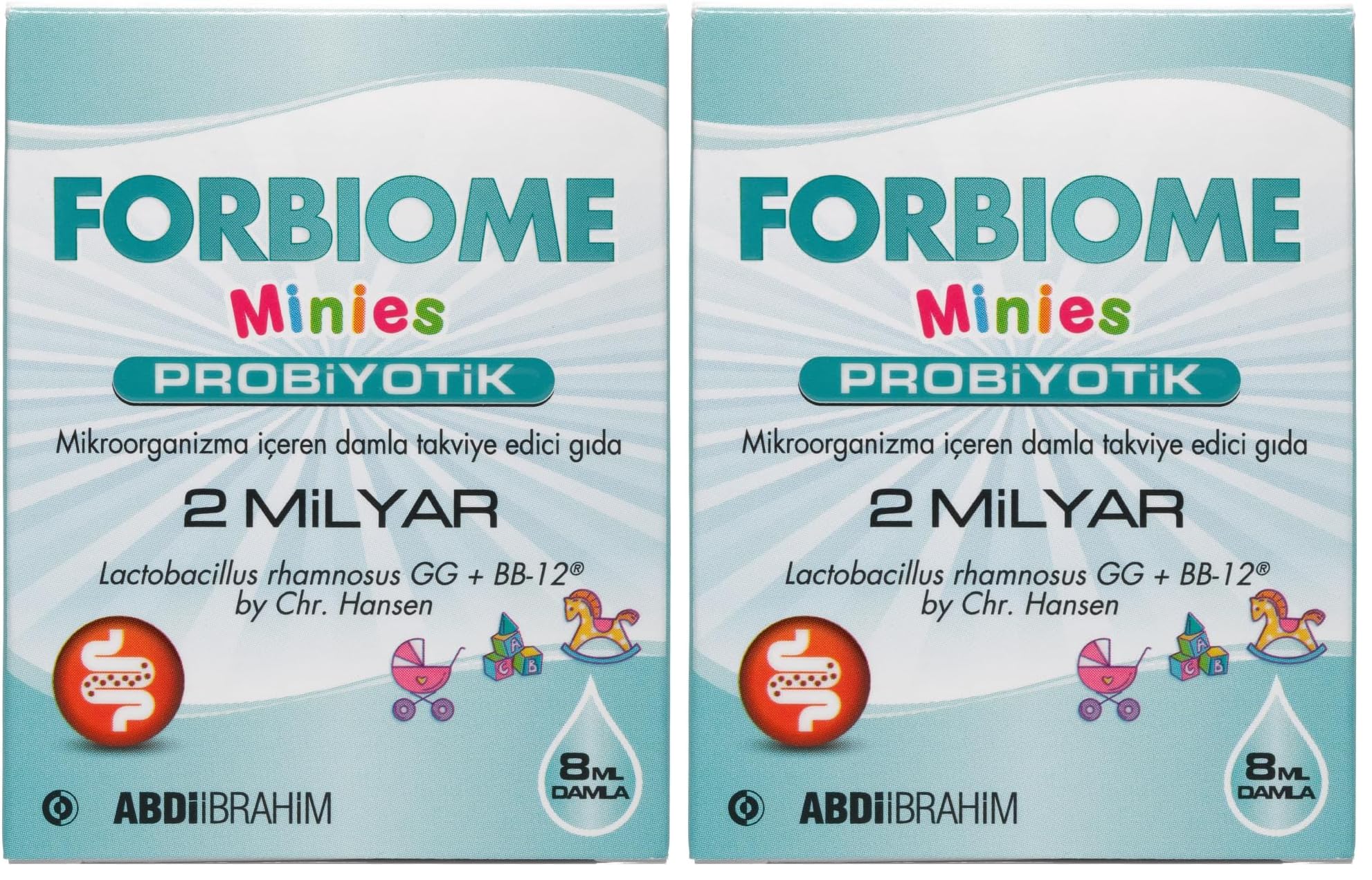 Forbiome Minies 10 Milyar Mikroorganizma İçeren 8ml Damla (2 paketi)