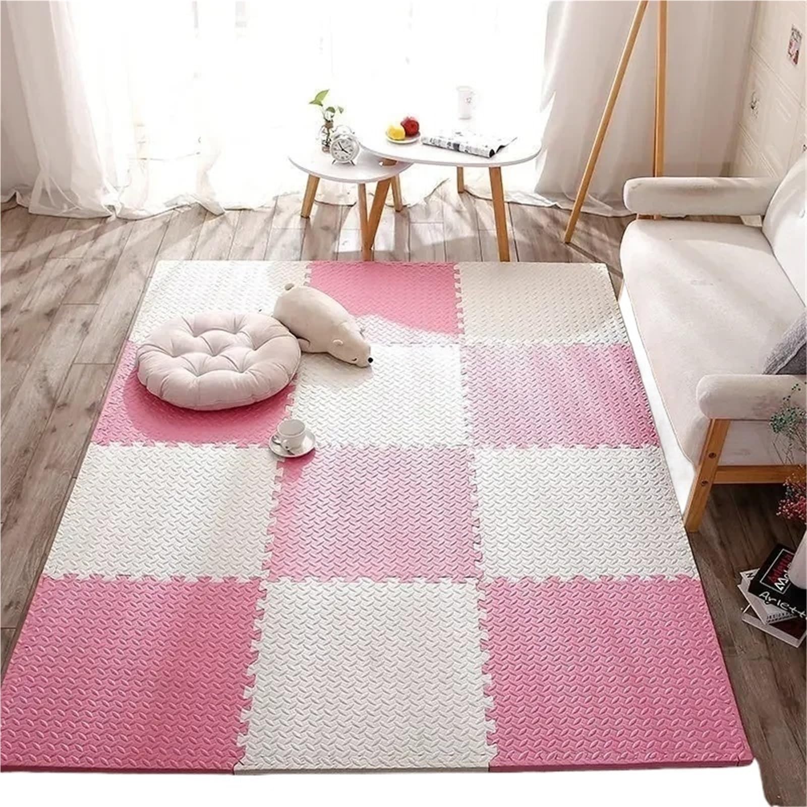 Tappeto Da Fitness A Puzzle Tappetini antiscivolo in piastrelle EVA ad incastro da 4~20 pezzi for palestra domestica