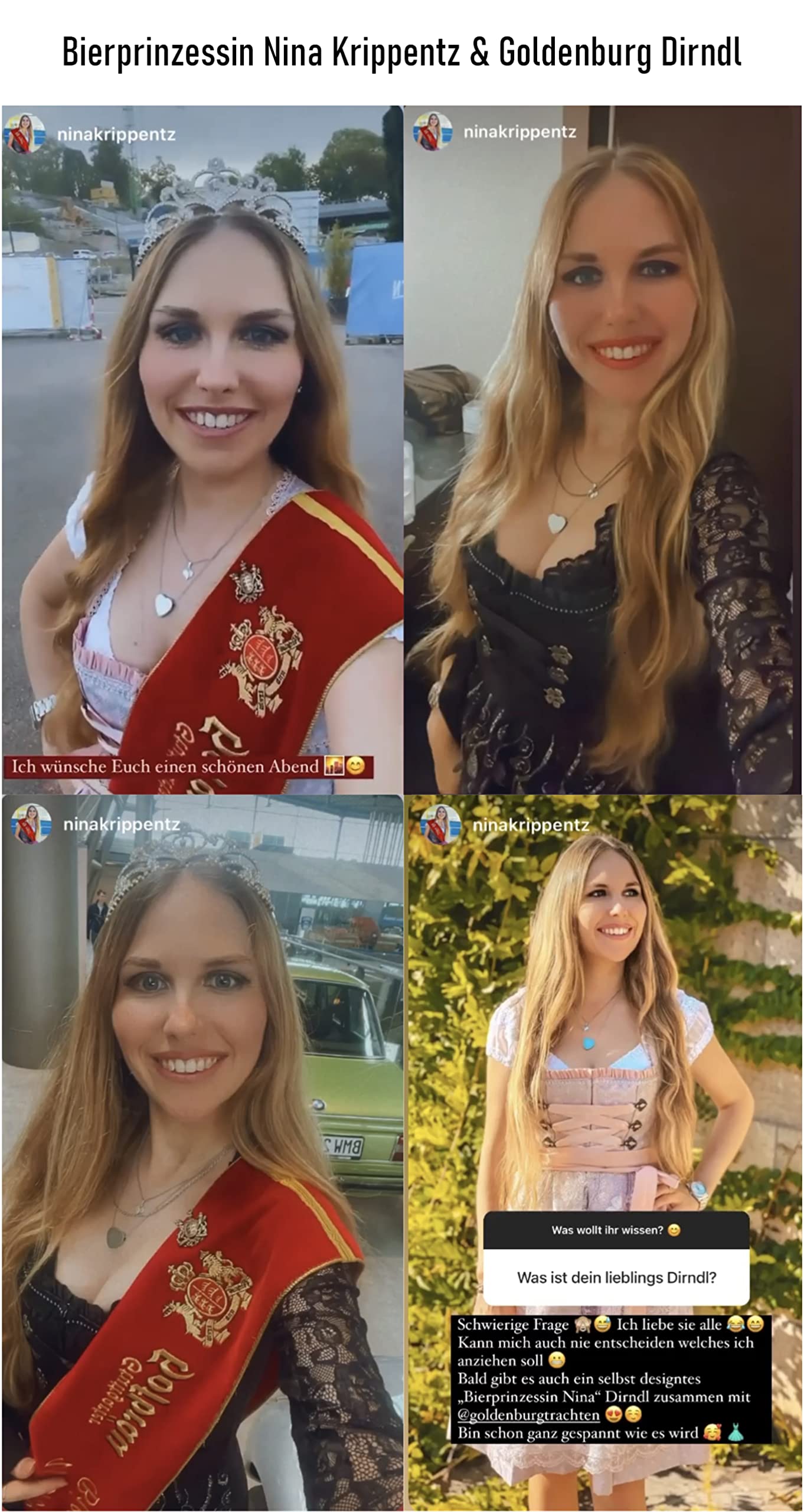 Dirndl Damen Midi mit Schürze 2tlg I Deutsche Marke I Edle Frauen Trachten aus Jaquard mit Spitzenschürze I Trachtenkleid von Gr 34 bis 46 GB1901