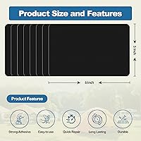 Vista 304 de KING MOUNTAIN Parche de reparación de lona de 9 x 11 pulgadas, 2 piezas, parche de tela impermeable autoadhesivo para sofás, tiendas de campaña