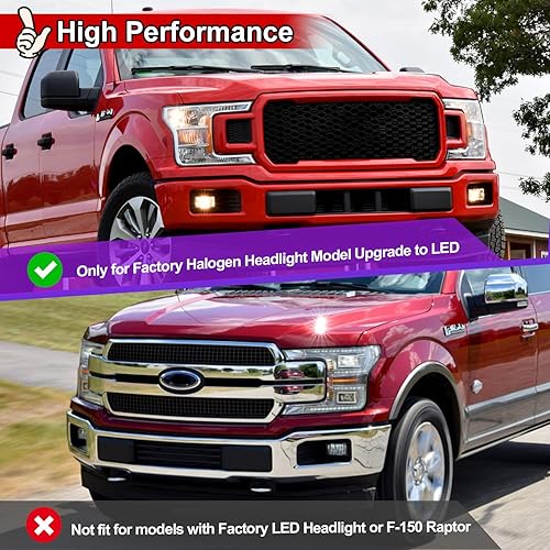 Miniatura 2 de Nixon Offroad Faros delanteros de proyector para Ford F150 2018-2020, modos de iluminación funcional LED completos DRLseñal de giro