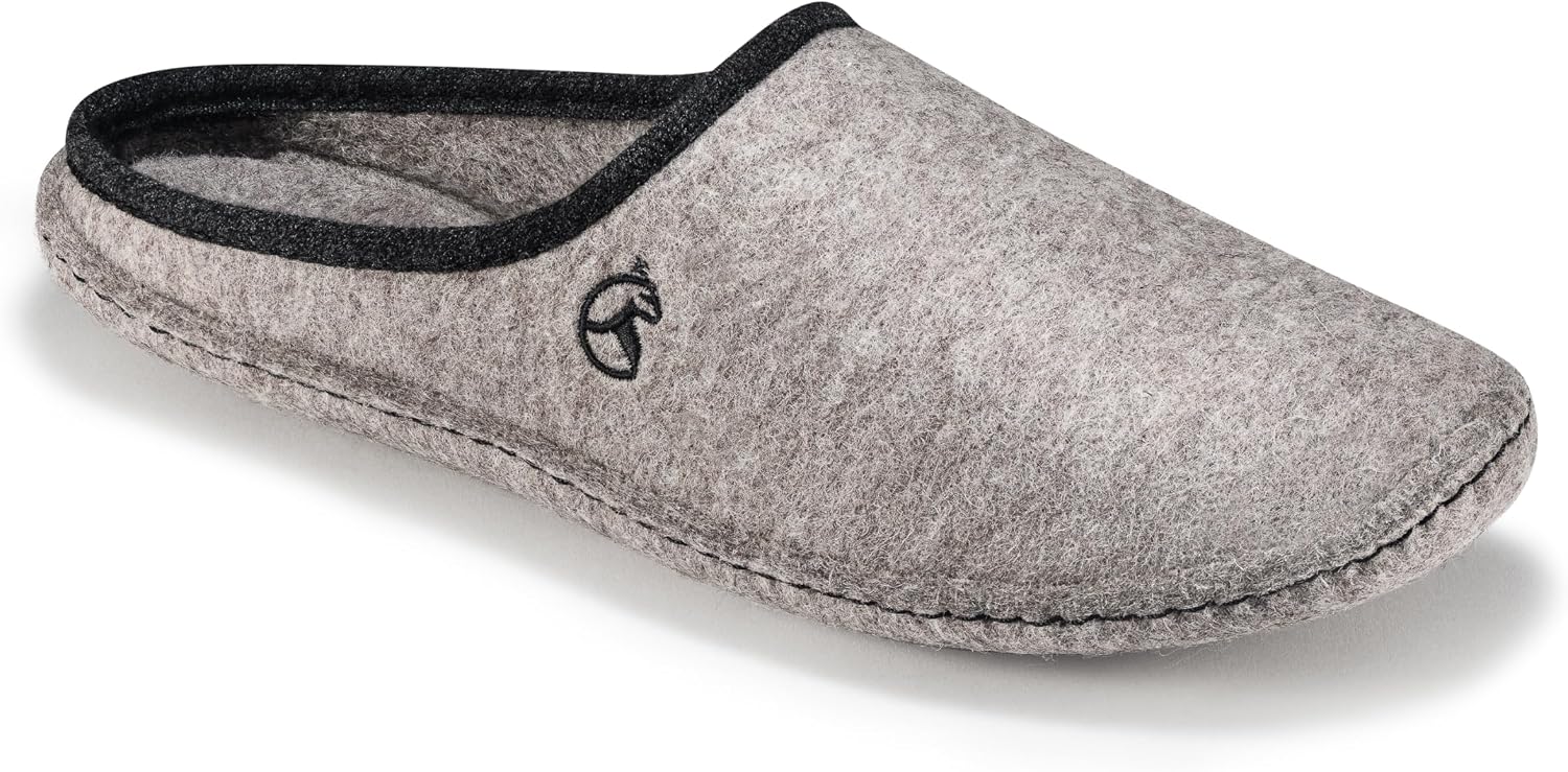 ESTRO Wollfilz Men's Winter Slippers with Felt Sole image 5