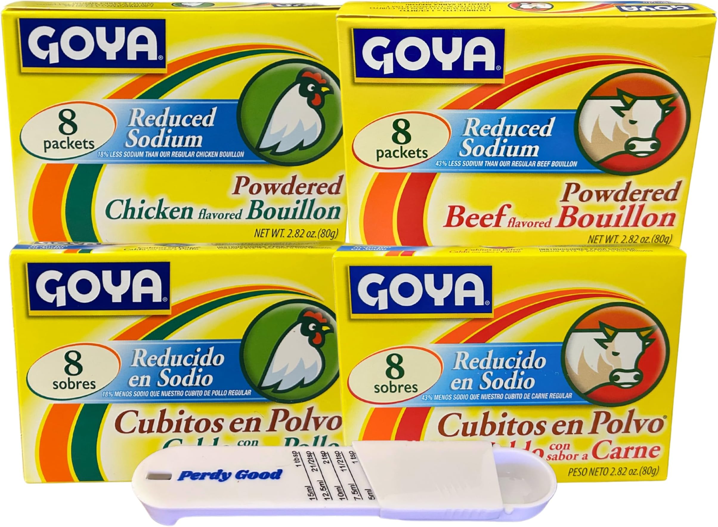 Amazon.com : Goya Foods Beef Bouillon Reduced Sodium, 2.82 Ounce ...