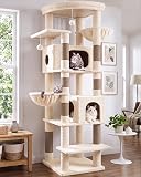 Globlazer 74in Heavy Duty Cat Tree Tower for Indoor Cats Large Adult, S74 Beige 74inch