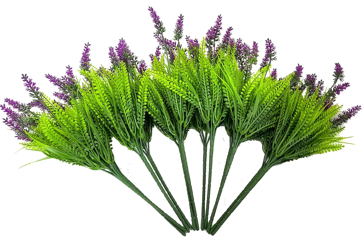 12pcs Artificial Plants Outdoor, 17.8" Tall Fake Flowers UV Resistant Outdoor Fake Plants, Artificial Flowers Plastic Faux Fake Flowers Shrubs Greenery for Porch Garden Patio Window Box Decor