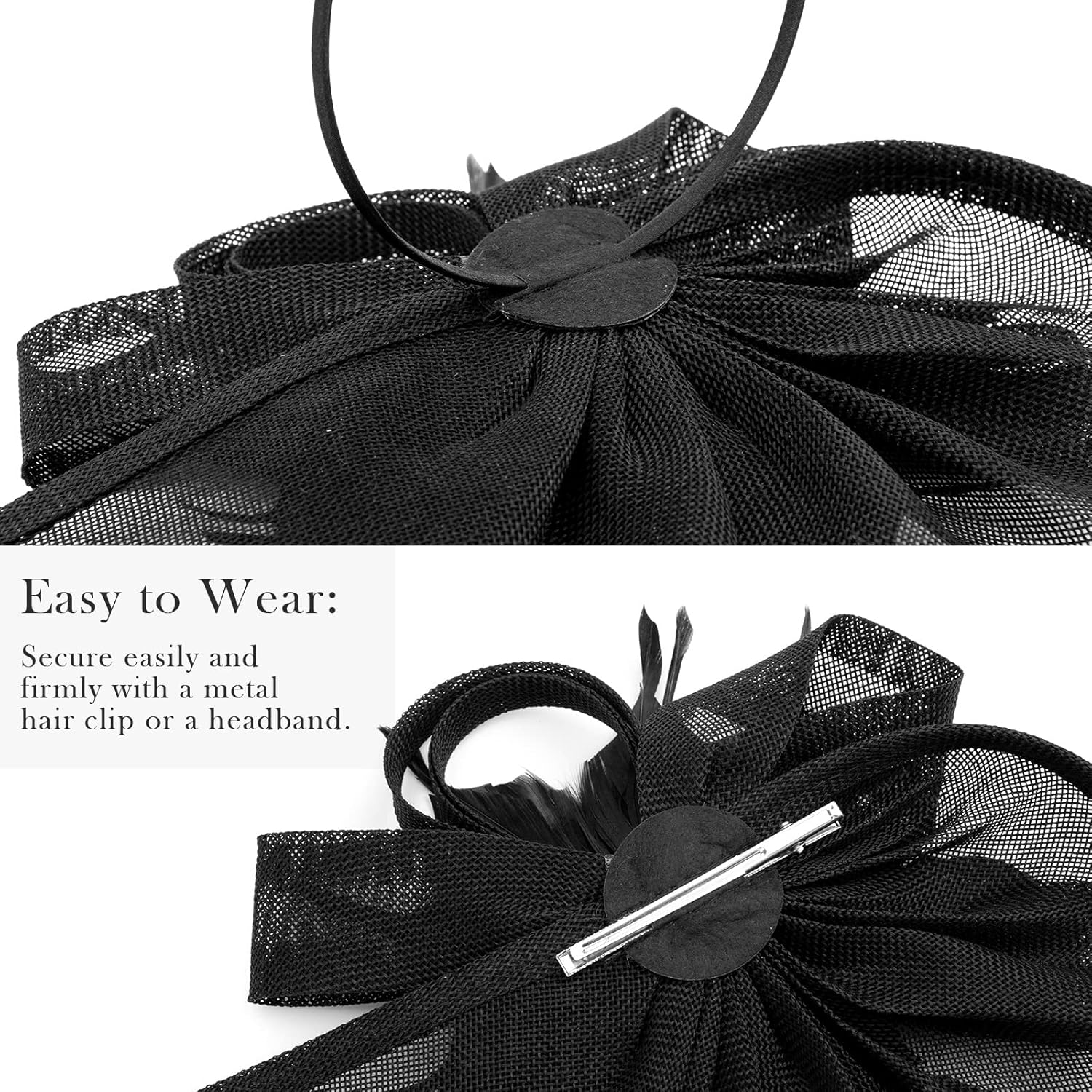 DRESHOW Women Fascinator Hats Tea Party Hat Vintage Pillbox Hat Headband for Cocktail - Image 7