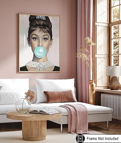 Miniatura 6 de Poster Master Póster Audrey Hepburn  Estampado de goma de mascar  Arte de moda  Arte de joyería  Arte pop  Regalo para hombres y mujeres  Decoración