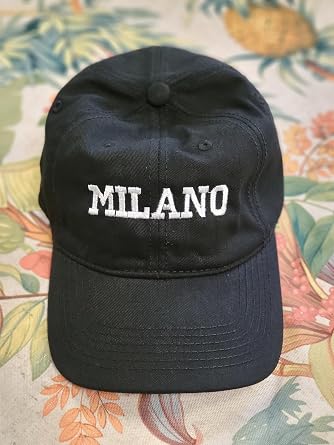 9B Milano embroidered cotton baseball cap hat-black cap, cool gift