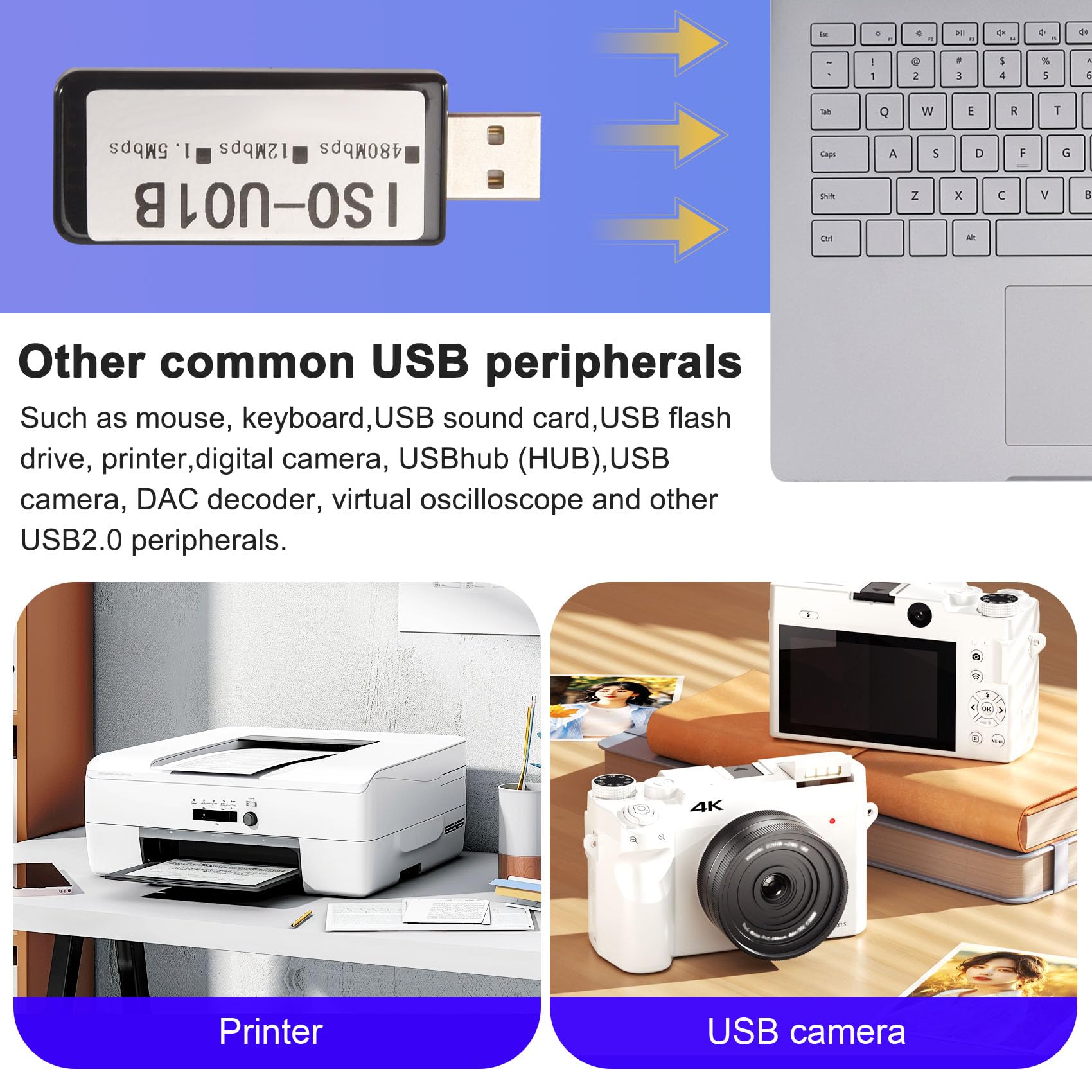 ADuM3165 Isolateur Numérique USB 2.0 480 Mbps USB Haute Vitesse Isolé pour Décodeur Audio Élimination du Courant Filtre Sonore