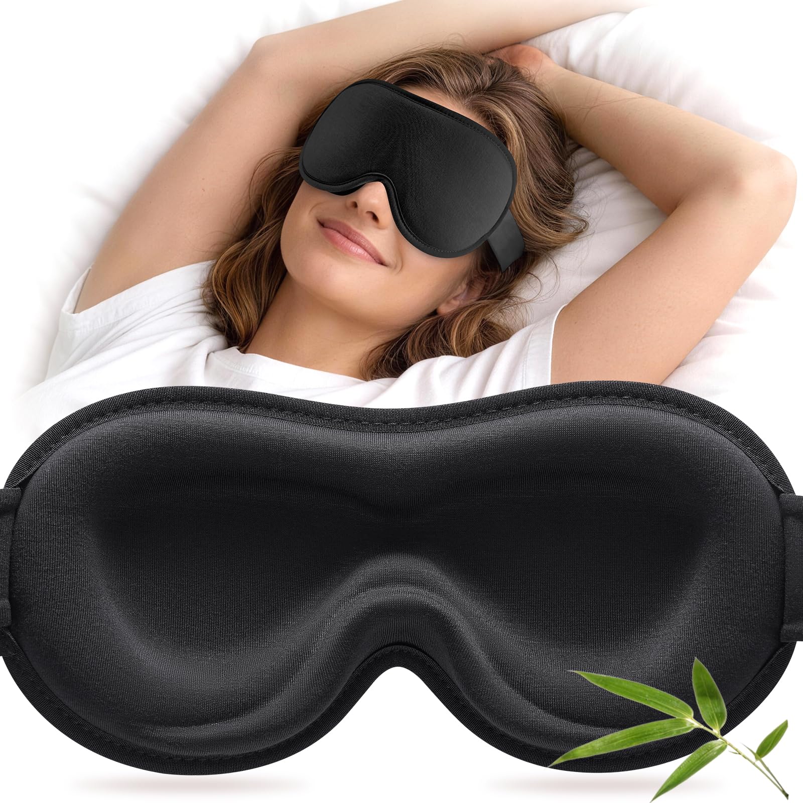 Photo 1 of YFONG Sleep Mask Women Men for Lash Extension, Breathable Bamboo Viscose